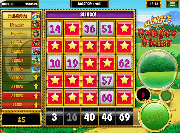 Slingo Rainbow riches