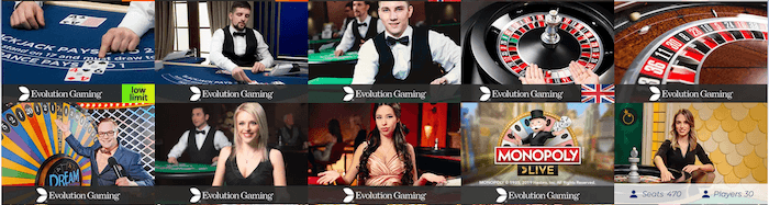 Race Casino Live Games