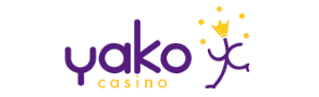 Yako Casino logo in purple and yellow