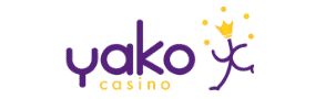 Yako Casino logo in purple and yellow